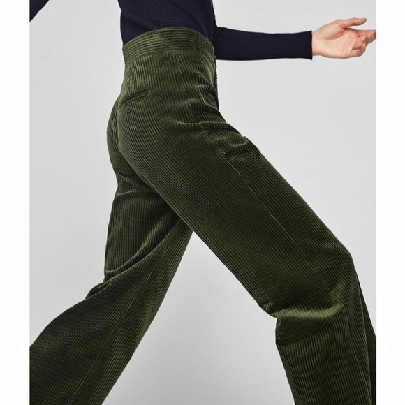 Zara Pants - NWT Zara dark green corduroy pants